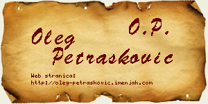 Oleg Petrašković vizit kartica